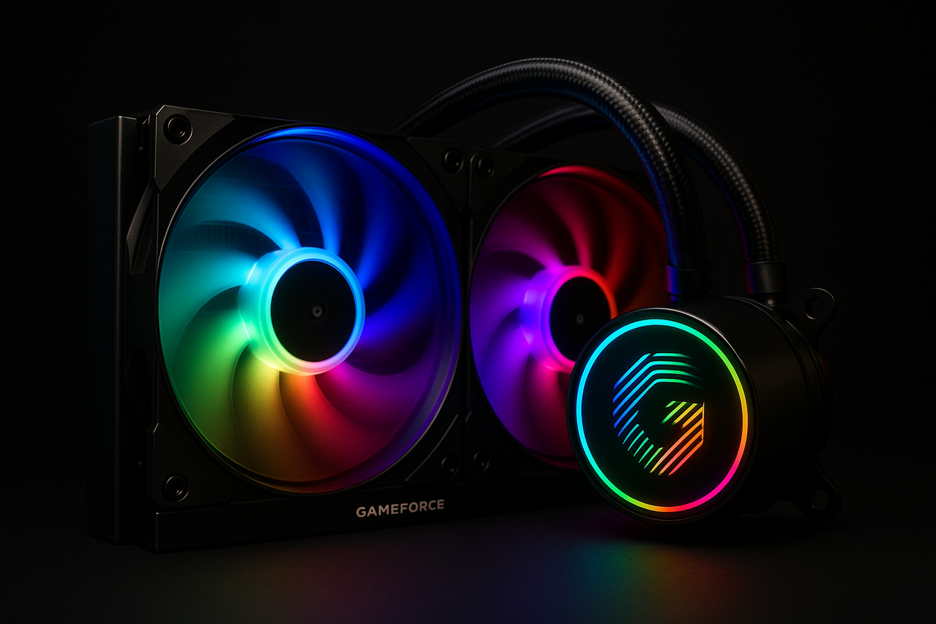 AIO Liquid Coolers , CPU Coolers , CPU Aio Liquid Coolers ,RGB , CPU Air Cooler, BE Quiet , Thermaltake ,  Fractal Design , Sharkoon , Gigabyte , Cooler Master , Asus , LC -Power , Corsair , Bequiet , Thermaltake available to buy from Ireland PC Builders and PC Components store gameforce.ie