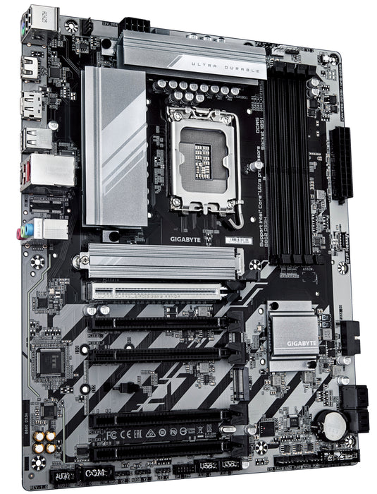 GIGABYTE B860 DS3H Motherboard - Supports Intel Core Ultra CPUs, 8+1+2+2 phases VRM, up to 9066MHz DDR5, 1xPCIe 5.0 + 1xPCIe 4.0 M.2, 2.5 GbE LAN, USB 3.2 Gen 2x2