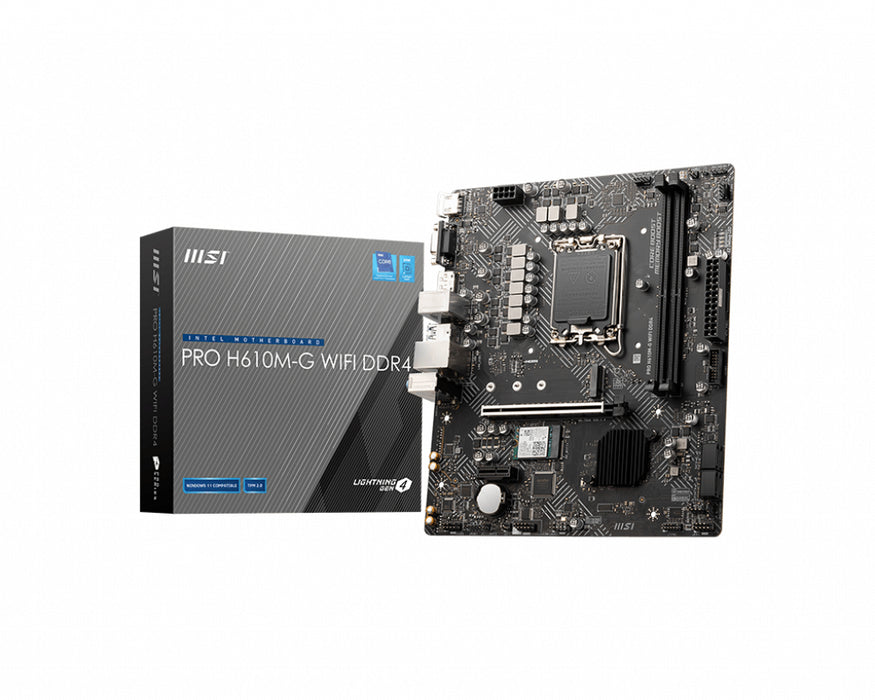 MSI PRO H610M-G WIFI DDR4 motherboard