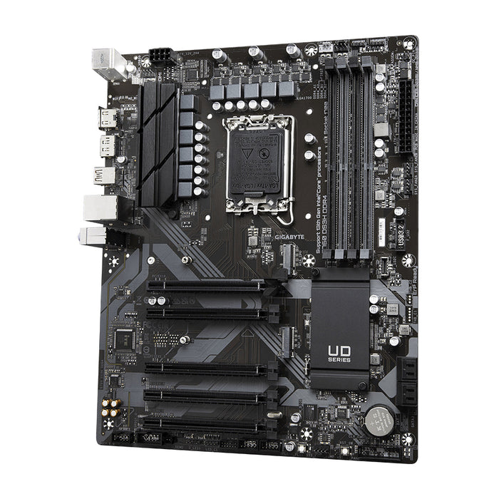 GIGABYTE B760 DS3H DDR4 Motherboard - Supports Intel Core 14th CPUs, 18+2+1 Phases Digital VRM, up to 5333MHz DDR4 (OC), 2xPCIe 4.0 M.2, GbE LAN, USB 3.2 Gen 2