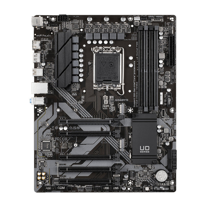 GIGABYTE B760 DS3H DDR4 Motherboard - Supports Intel Core 14th CPUs, 18+2+1 Phases Digital VRM, up to 5333MHz DDR4 (OC), 2xPCIe 4.0 M.2, GbE LAN, USB 3.2 Gen 2