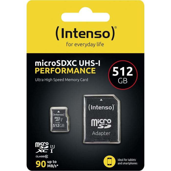 Intenso microSD 512GB UHS-I Perf CL10| Performance