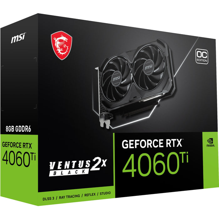 MSI VENTUS GeForce RTX 4060 Ti 2X BLACK 8G OC