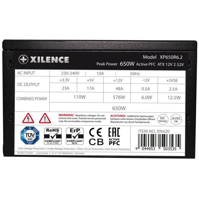 Xilence XP650R6.2 power supply unit