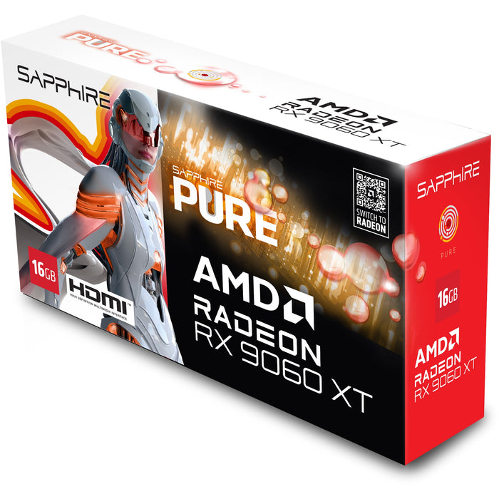 Sapphire PURE AMD Radeon RX 9060 XT GPU