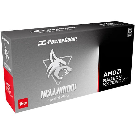 PowerColor Hellhound Radeon RX 9060 XT Spectral White