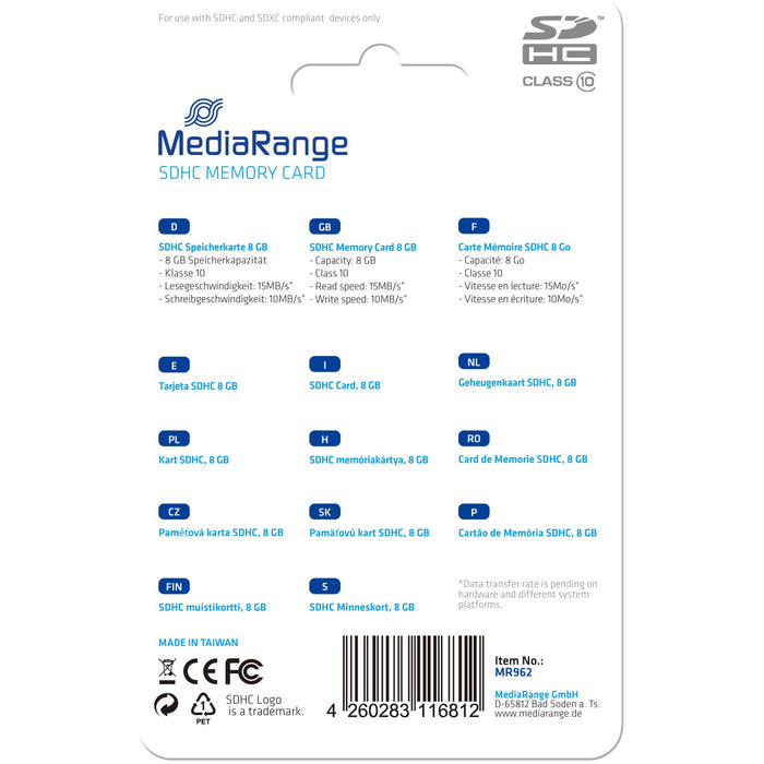 MediaRange MR962 memory card