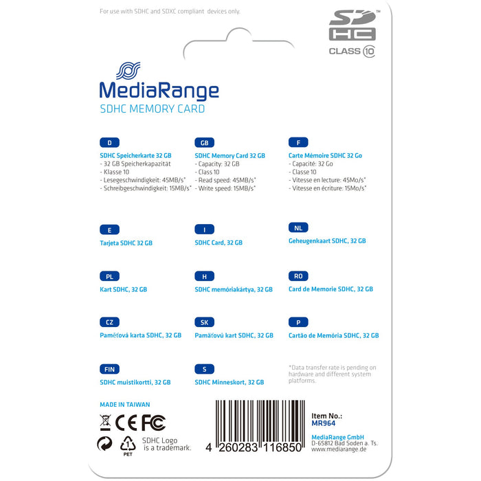 MediaRange MR964 memory card