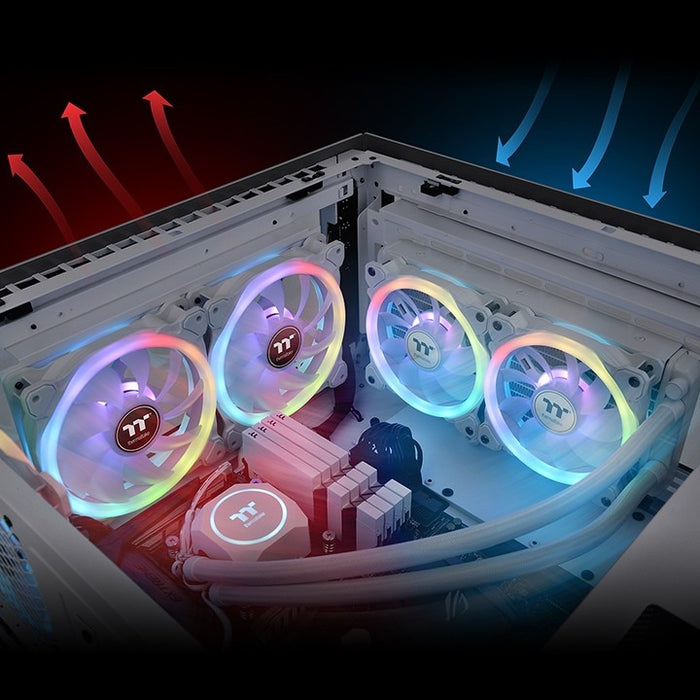 Ventilador de radiador Thermaltake SWAFAN 12 RGB TT Premium Edition Blanco