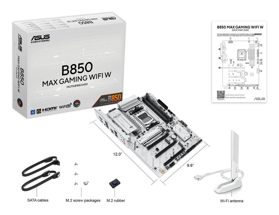 ASUS B850 MAX GAMING WIFI W AMD B850 Socket AM5 ATX