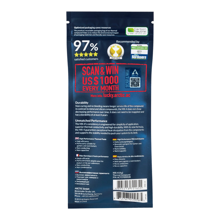 Compuesto disipador de calor ARCTIC MX-4
