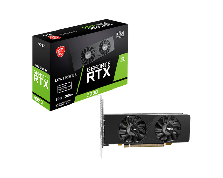 MSI GEFORCE RTX 3050 LP E 6G OC graphics card
