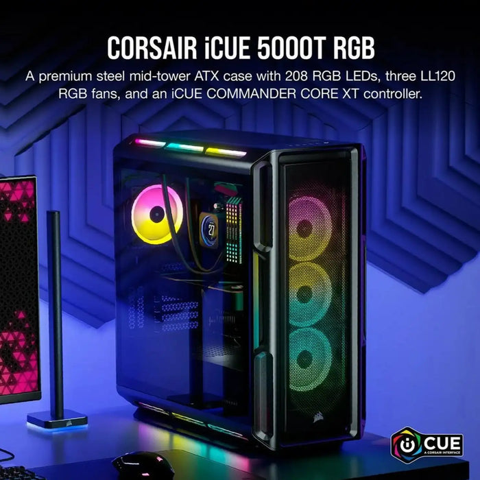 CORSAIR iCUE MIDI 5000T RGB BLACK ATX - EATX