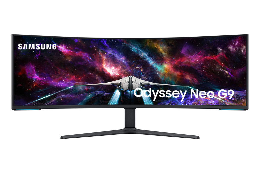 Samsung G95NC computer monitor 144.8 cm (57") 7680 x 2160 pixels Dual UHD QLED White