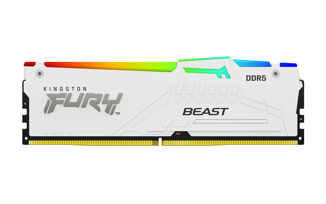 Kingston Technology FURY Beast 64GB 6400MT/s DDR5 CL32 DIMM (Kit of 2) White RGB EXPO