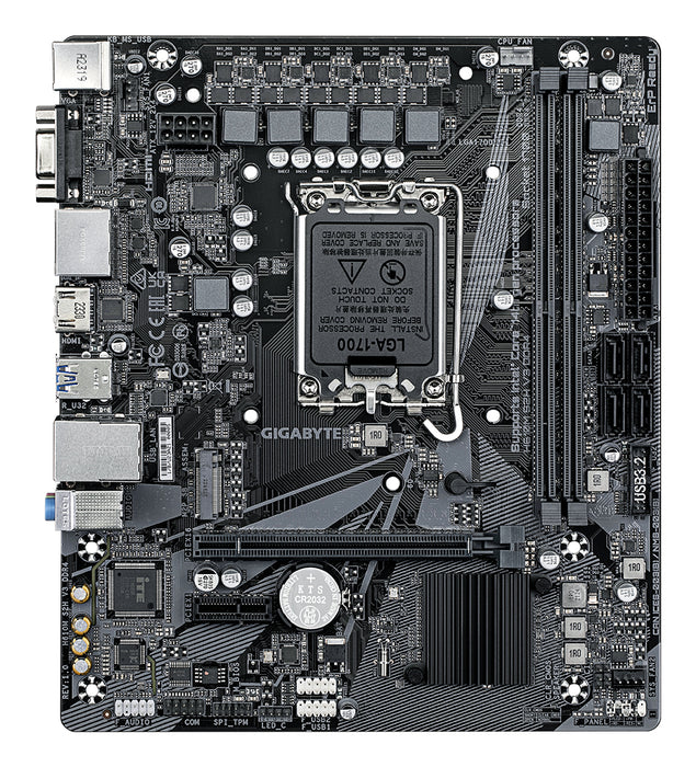 GIGABYTE H610M S2H V3 DDR4 Motherboard - Supports Intel Core 14th CPUs, 4+1+1 Hybrid Digital VRM, up to 3200MHz DDR4, 1xPCIe 3.0 M.2, GbE LAN , USB 3.2 Gen 1