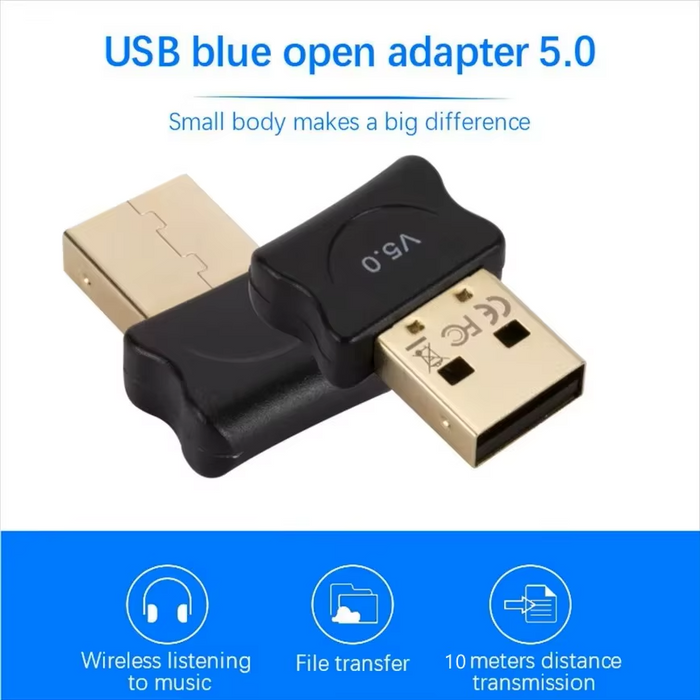 BLUETOOTH 5.0 BLUETOOTH ADAPTER FOR AUDIO DEVICES & MORE