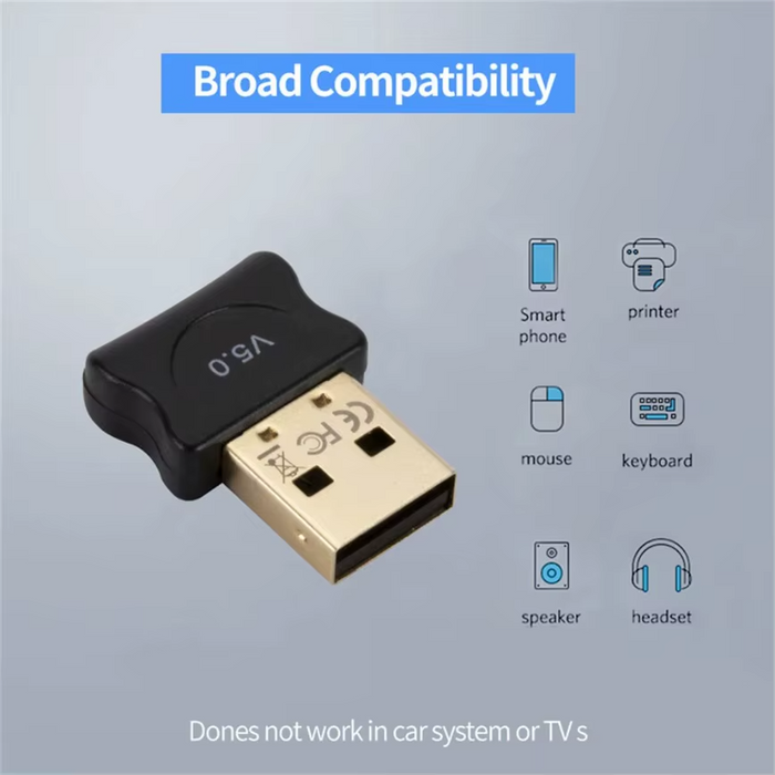 BLUETOOTH 5.0 BLUETOOTH ADAPTER FOR AUDIO DEVICES & MORE