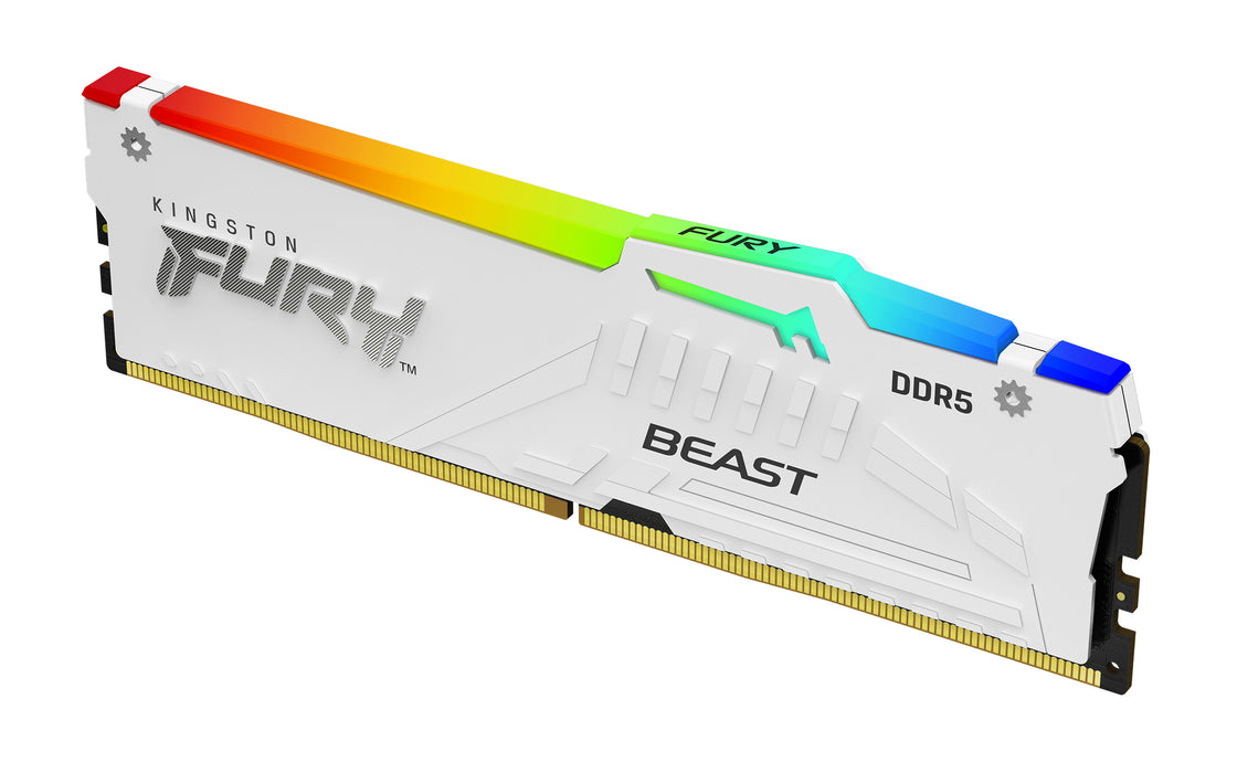 Kingston Technology FURY Beast 64GB 6400MT/s DDR5 CL32 DIMM (Kit of 2) White RGB EXPO