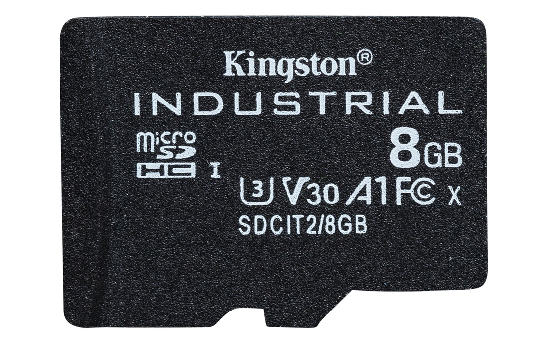 Kingston Technology 8GB microSDHC Industrial C10 A1 pSLC Card + SD Adapter