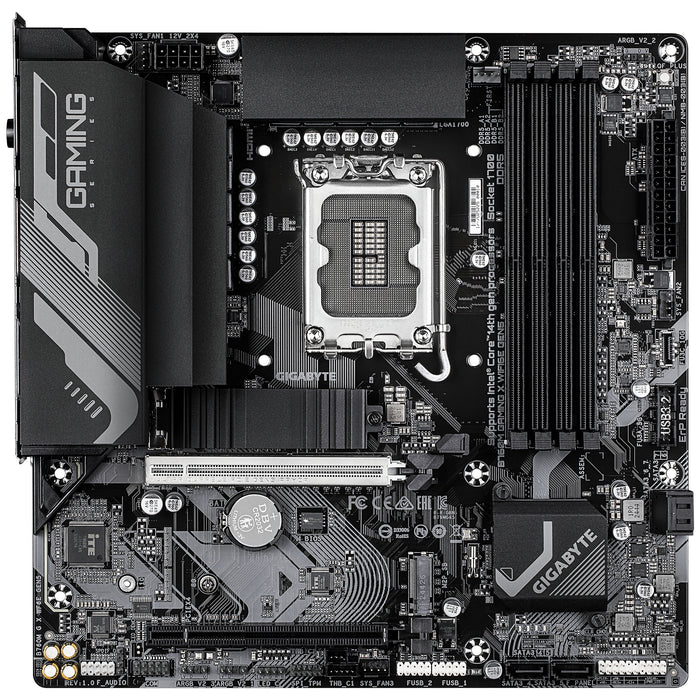 GIGABYTE B760M GAMING X WIFI6E GEN5 Motherboard - Supports 14th Gen. Intel Core CPUs, 8+1+1 phases VRM, up to 5600MHz DDR5, 2xPCIe 4.0 M.2, Wi-Fi 6E, 2.5 GbE LAN, USB 3.2 Gen 1